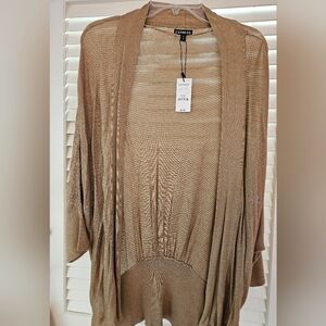 Express wrap top, NWT, S/P. Tan